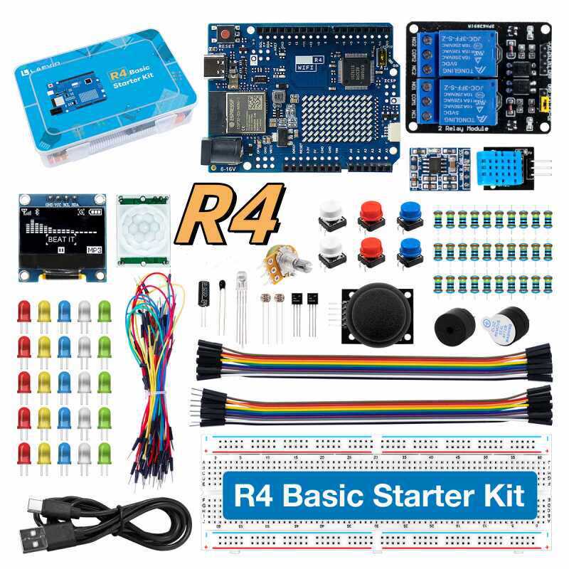 Diy Electronics Learning Kit - Kit de développement UNO R4 compatible