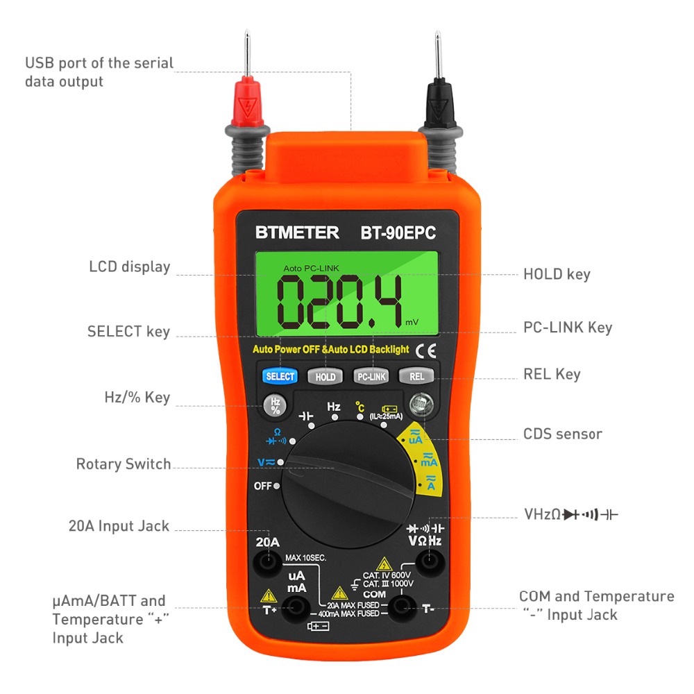 BT-90EPC Multimètre Numérique  - Logic Analyzer Usb avis et prix
